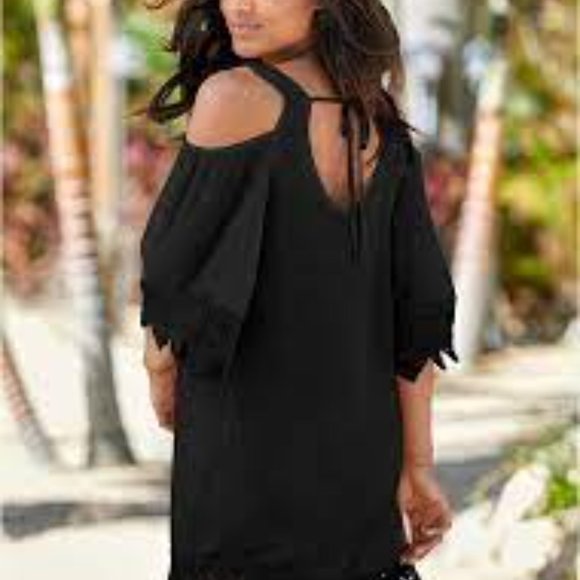 VENUS Boho Flowing Lace Cover Up Tunic Dress - Picture 1 of 14